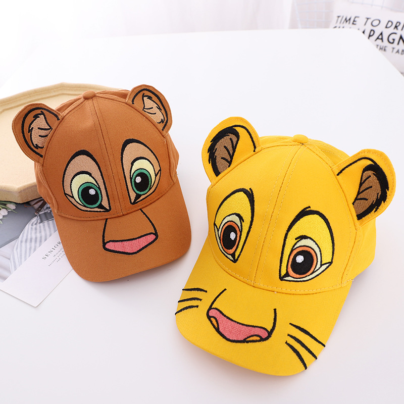 Embroidery Underlay - 男の子、漫画シバ、素敵なメッシュサンハット、カワイイ刺embroideryキャップ、かわいい、夏のためのDisney-lion-king vivorsBaseballキャップ