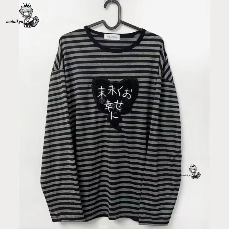 Y2K アメリカンパンクヴィンテージ O ネック長袖シャツオ - Embroidery Workshop のレビューと価格