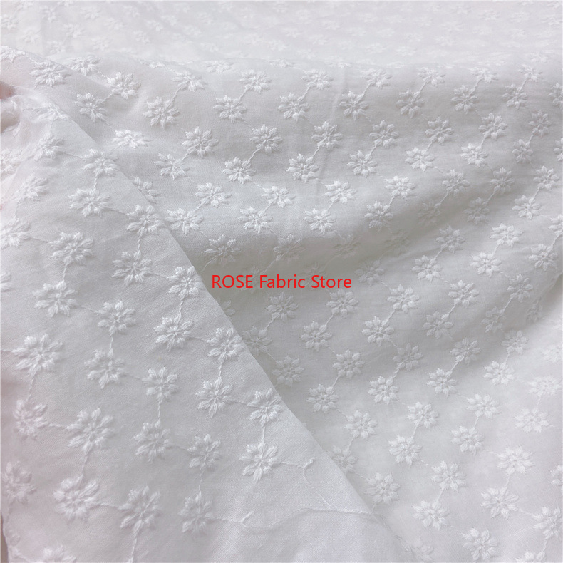 Embroidery Eyelet - 綿刺繍アイレット生地 Sof 快適な綿の布女性と子供服 DIY ティッシュ庭で販売