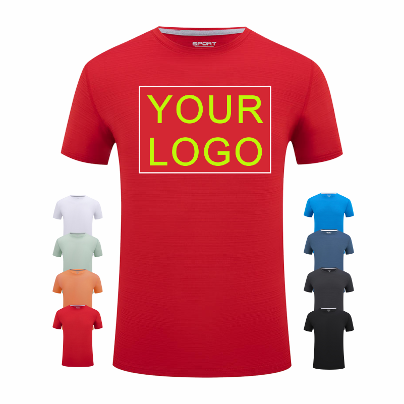 ロゴカスタマイズされたラウンドネック半袖 Tシャツ速乾性スポ - Embroidery Logo のレビューと価格