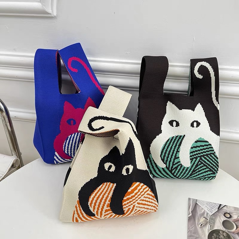 女性のノットリストバッグポータブルミニストライプトート手作り - Embroidery Underlay のレビューと価格