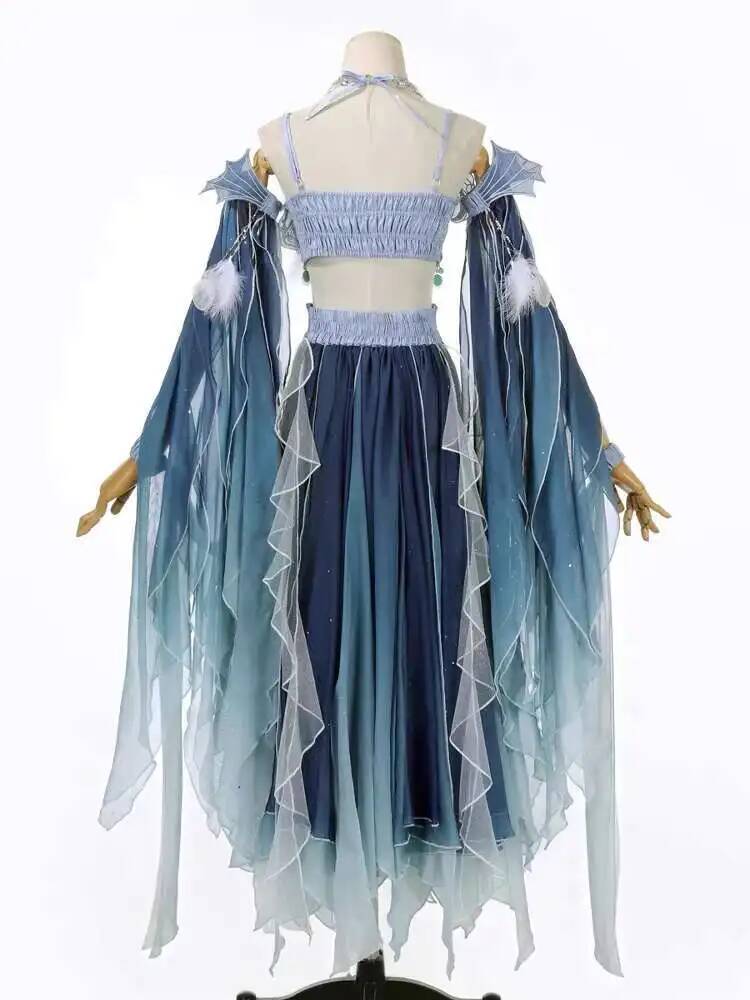 エキゾチックなブルードレス重い刺繍漢要素妖精春夏西洋風古代衣 - Embroidery Style のレビューと価格