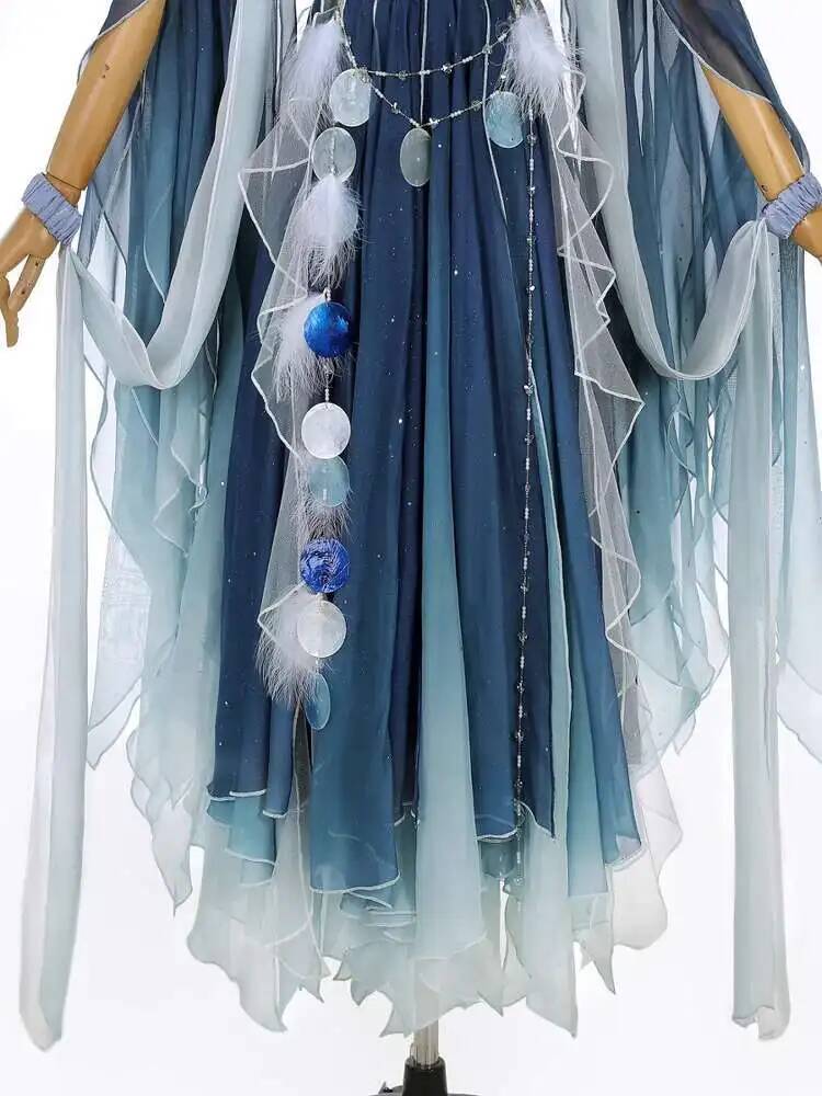 エキゾチックなブルードレス重い刺繍漢要素妖精春夏西洋風古代衣 - Embroidery Style のレビューと価格