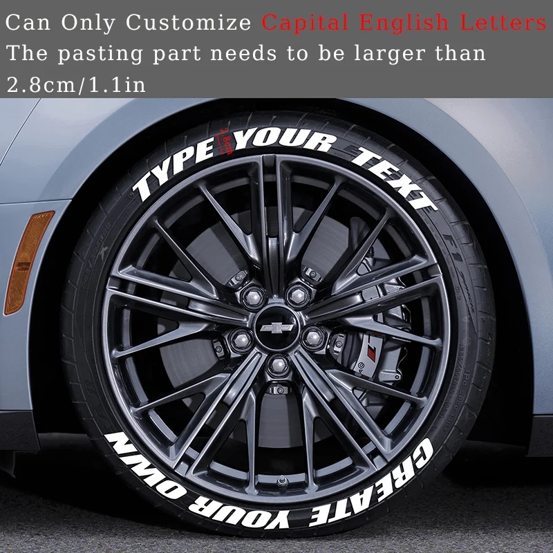 車カスタムタイヤレタリングステッカー　パーソナライズ3Dタイ - Embroidery Hub のレビューと価格