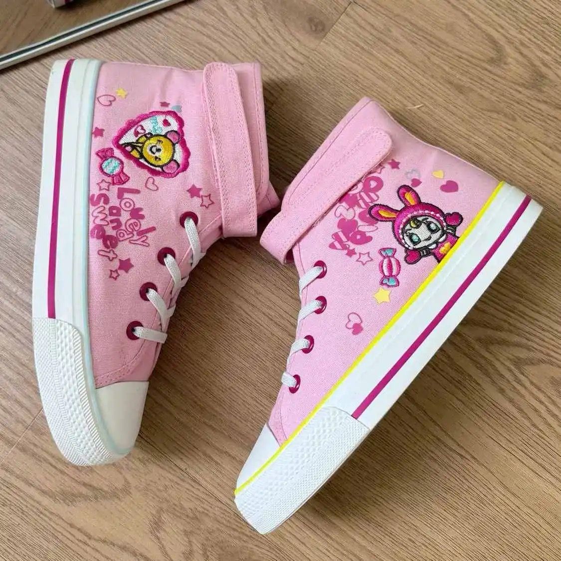 春秋新作オールマッチスイートガールハイカット身長アッププラム - Embroidery Canvas のレビューと価格