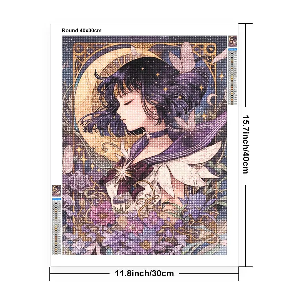 漫画アニメダイヤモンドペインティング美少女月少女戦士貼り付け - Embroidery Gift Ideas のレビューと価格
