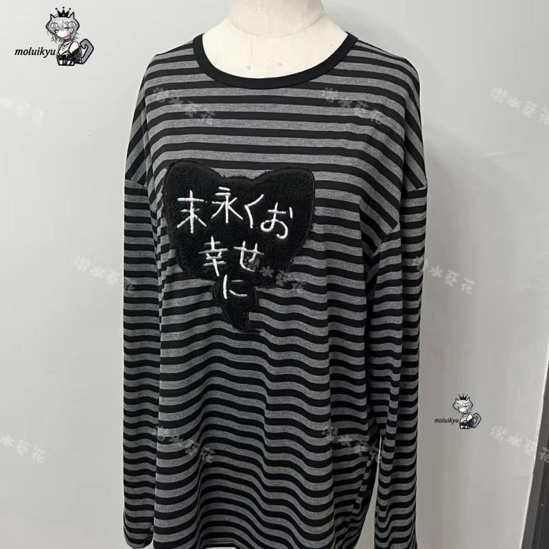 Y2K アメリカンパンクヴィンテージ O ネック長袖シャツオ - Embroidery Style のレビューと価格