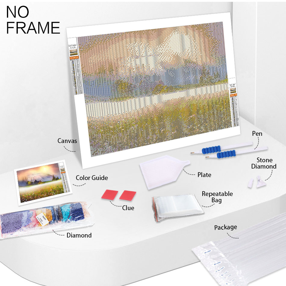 Chenistory 5d DIYダイヤモンド絵画mo du - Embroidery Roll Pattern のレビューと価格