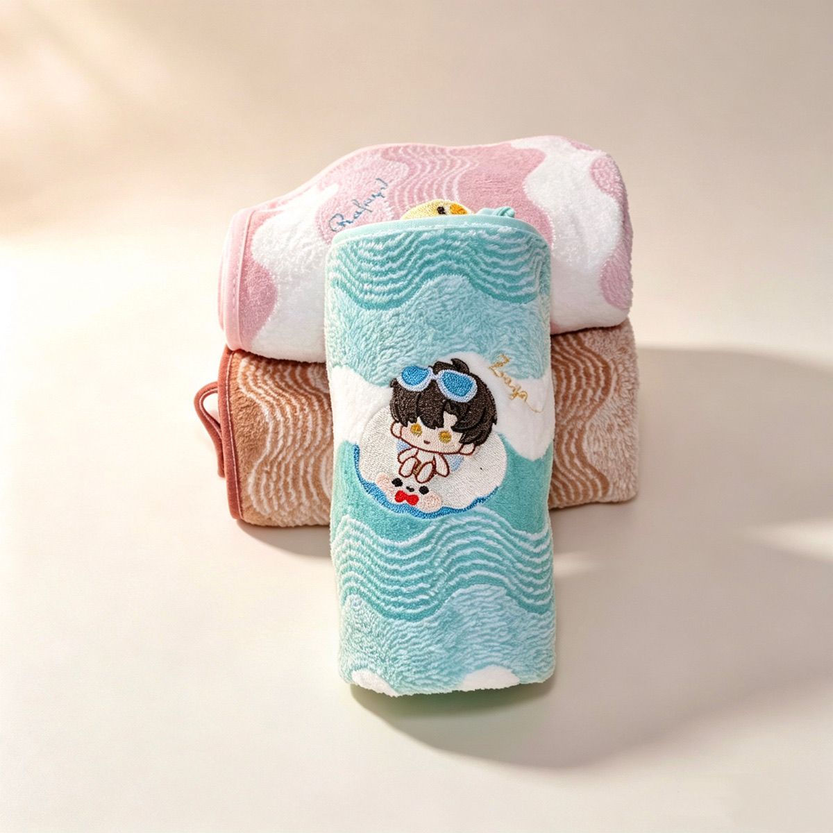 アニメ「ラブアンドディープスペース」コーラルフリースハンドタ - Embroidery Gift Ideas のレビューと価格