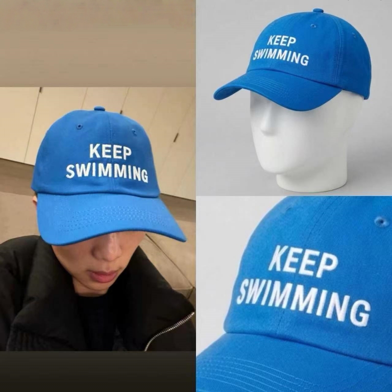 BT keep Swimming 新しい文字刺繍入り野球帽  - Embroidery Font のレビューと価格