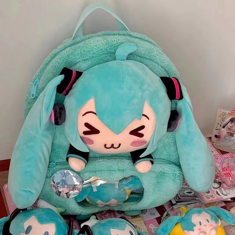 初音ミク甘くてかわいいアニメ刺繍ソフトぬいぐるみバックパック - Embroidery Gift Ideas のレビューと価格