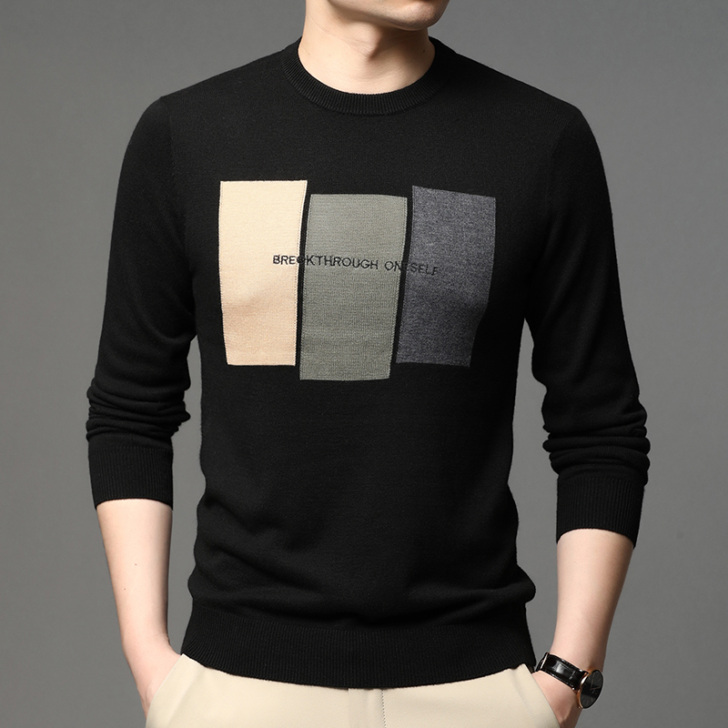 高級ブランドファッションジャカードニット男性用セーター202 - Embroidery Font のレビューと価格