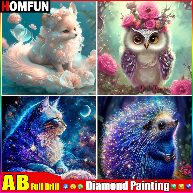 ダイヤモンドの絵「動物の猫」キツネ,完全なダイヤモンドの刺d - Embroidery Roll Pattern のレビューと価格