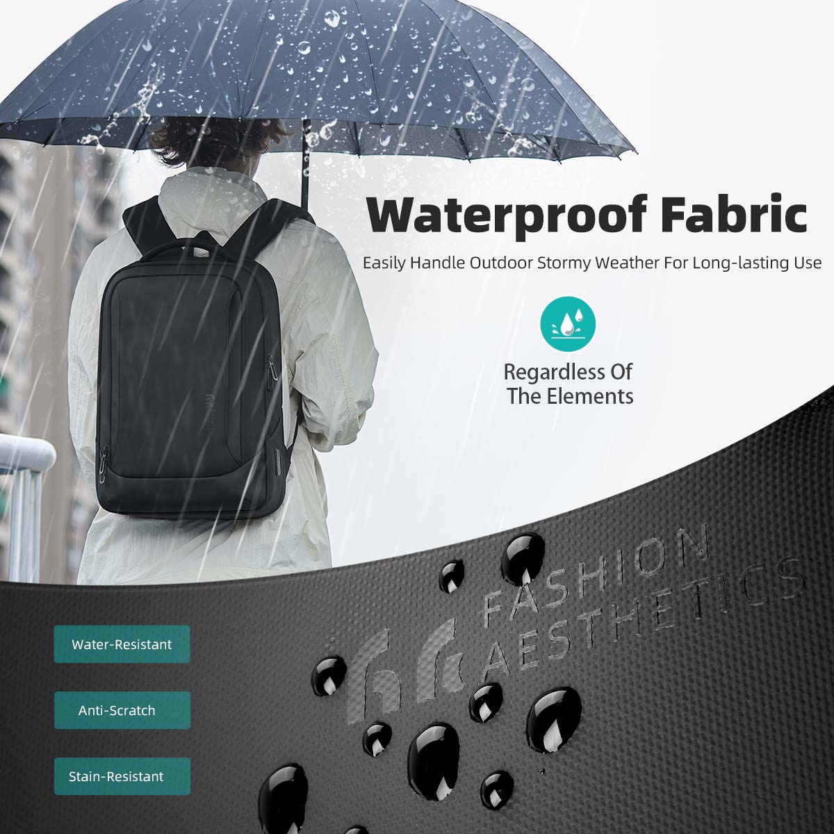 ヒーローナイト-男性用の出張用バックパック、USBポート付き - Embroidery Workshop のレビューと価格