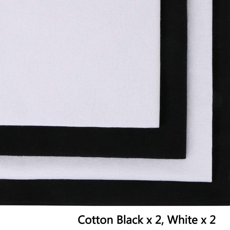 リネン生地4枚、DIY縫製用無地生地、50X50cmの黒と白 - Embroidery Canvas のレビューと価格