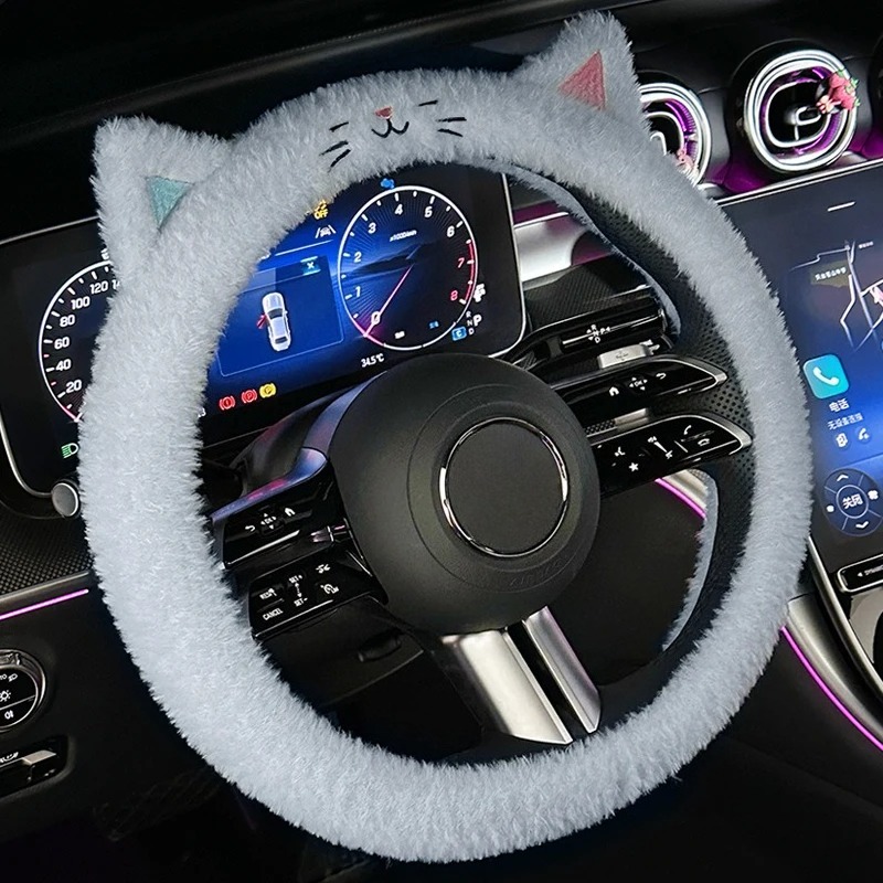 愛らしいぬいぐるみ子猫のハンドルカバー - 暖かく、居心地が - Embroidery Hub のレビューと価格
