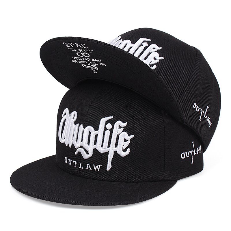 大人のためのthuglife刺繍野球帽、調節可能なスナップバ - Embroidery Font のレビューと価格