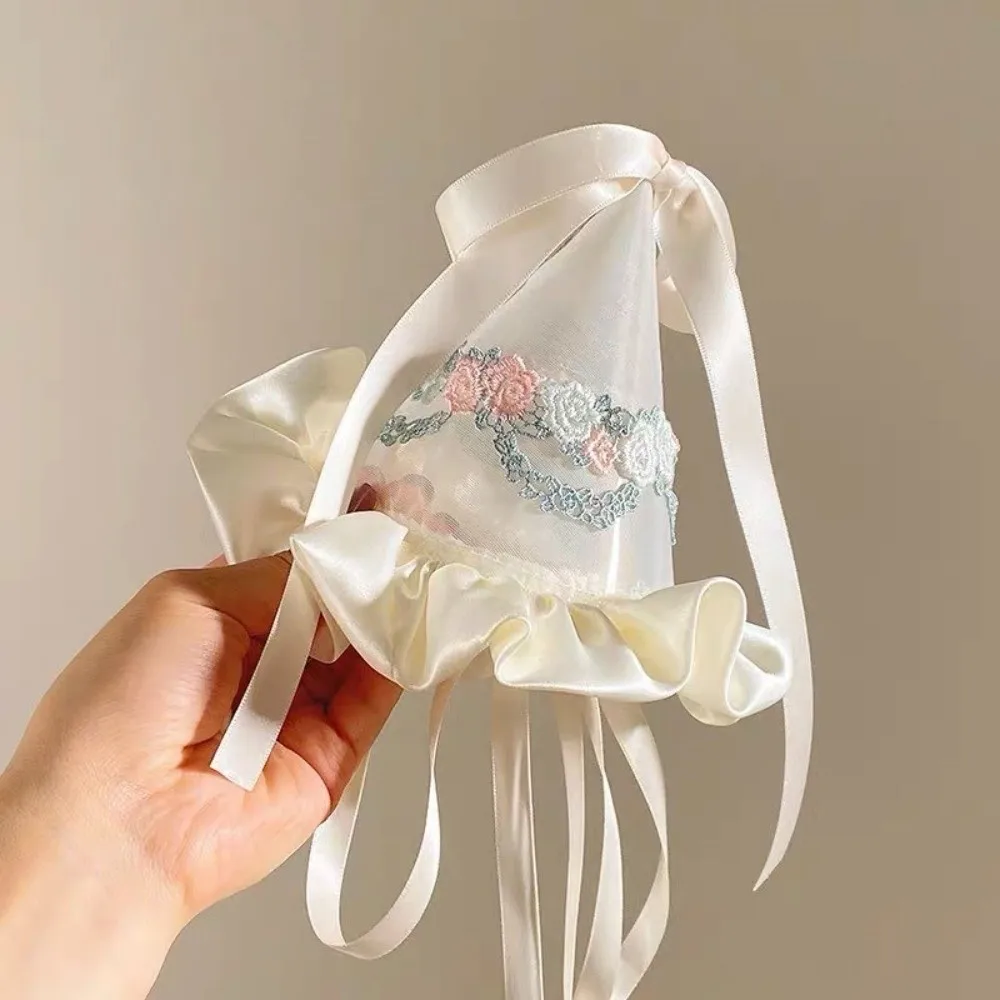かわいいスタイルの刺繍メッシュ誕生日帽子ヘアクリップリボンフ - Embroidery Underlay のレビューと価格