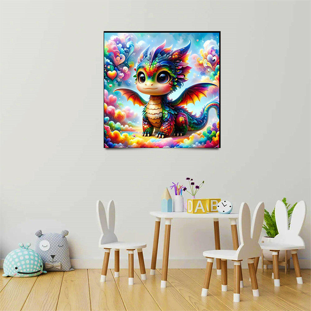 Momoart-正方形と円形のダイヤモンド絵画,ドラゴンの動 - Embroidery Gift Ideas のレビューと価格