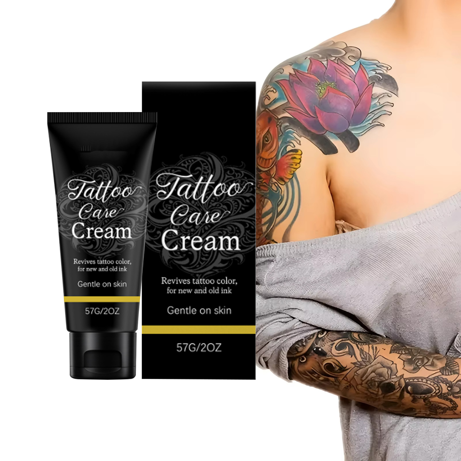 タトゥーアフターケアクリーム、色固定、保湿、肌に栄養を与える - Embroidery Moisturizer のレビューと価格